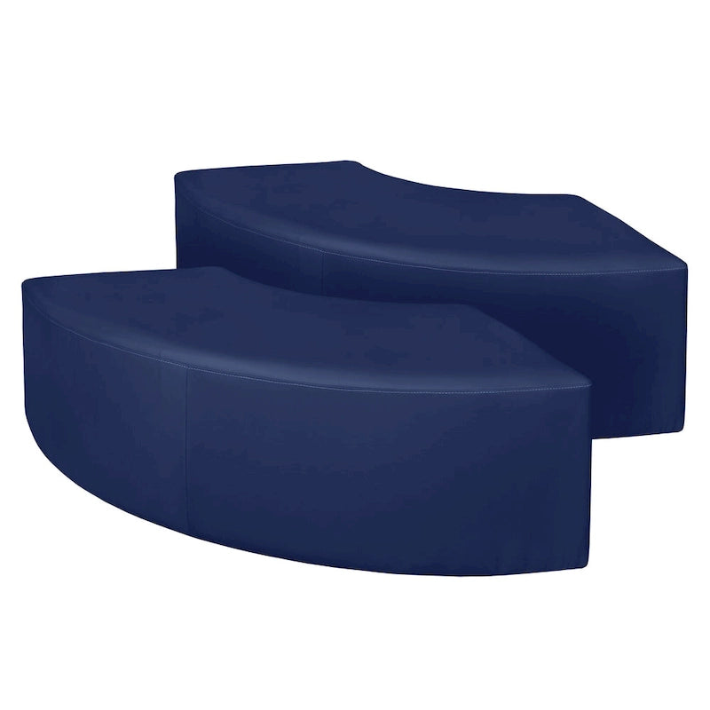 Pouf d'intérieur incurvé (Lot de 2)