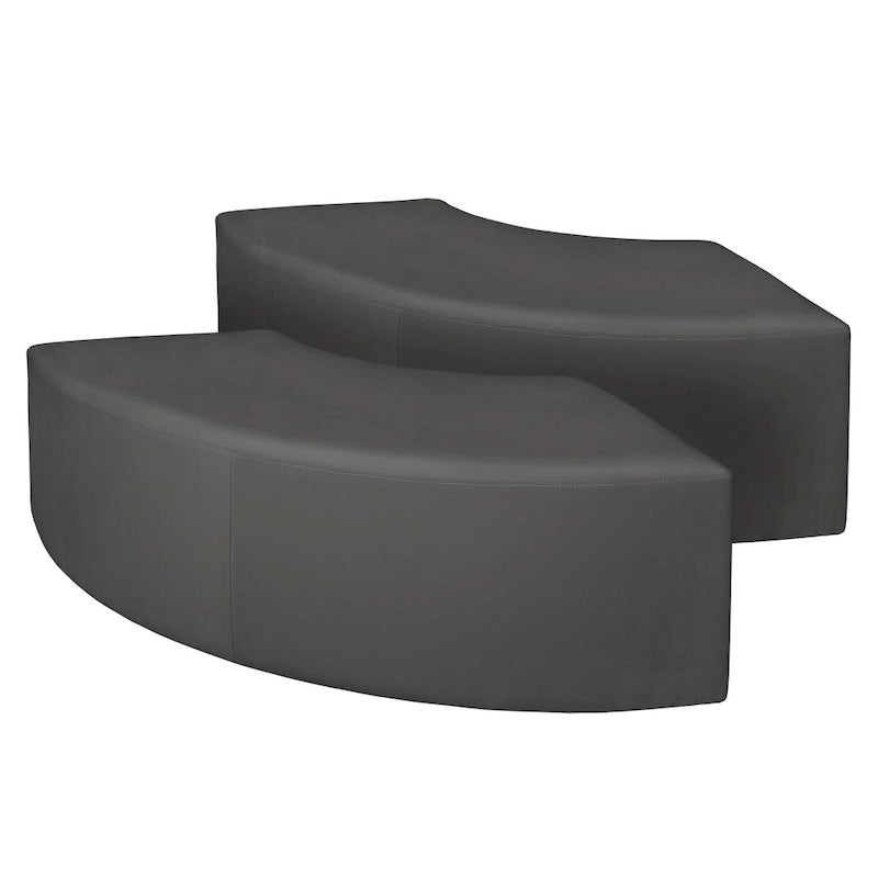 Pouf d'intérieur incurvé (Lot de 2)