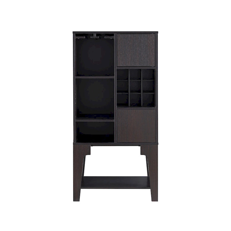 Buffet contemporain 4 étagères avec casier à vin