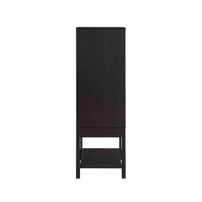 Buffet contemporain 4 étagères avec casier à vin