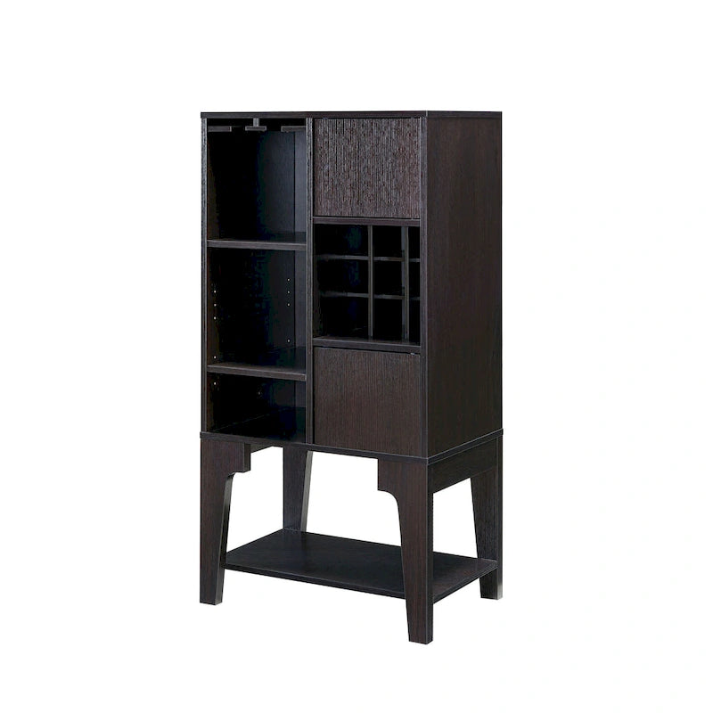 Buffet contemporain 4 étagères avec casier à vin