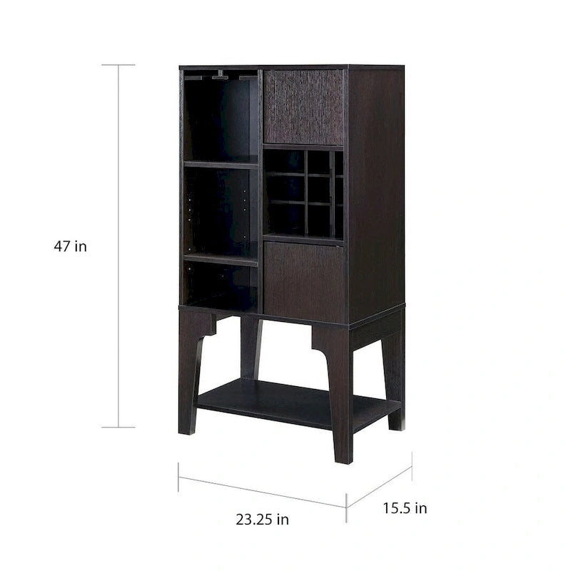 Buffet contemporain 4 étagères avec casier à vin