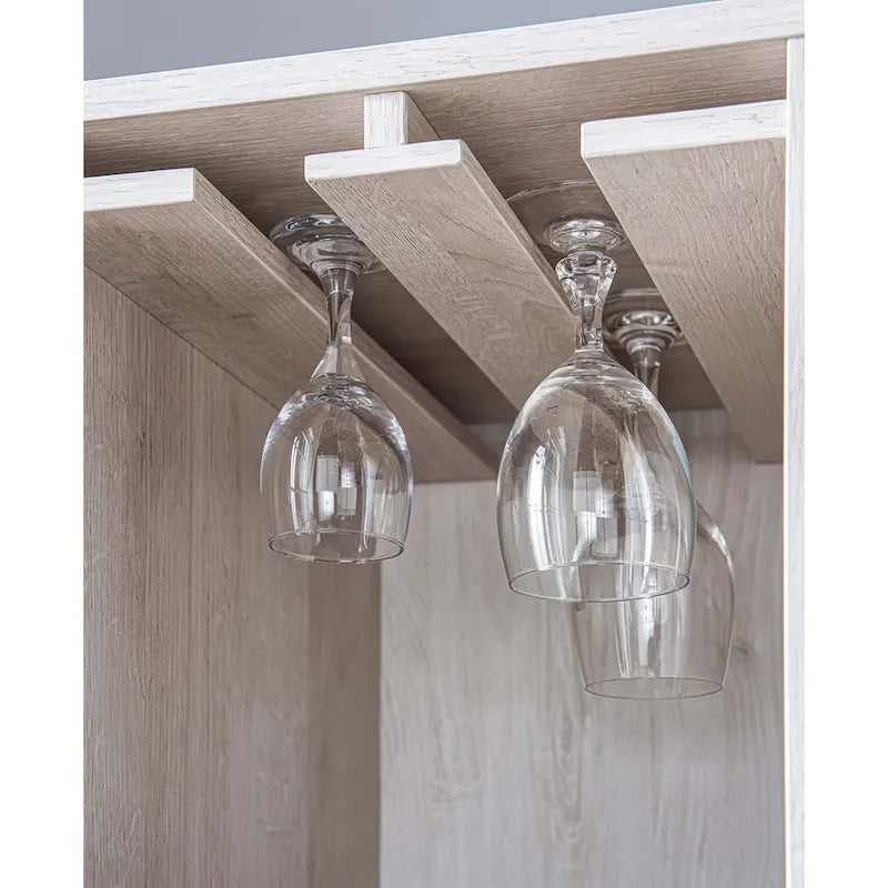 Buffet contemporain 4 étagères avec casier à vin