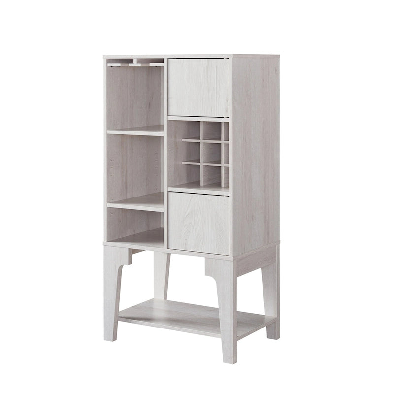 Buffet contemporain 4 étagères avec casier à vin