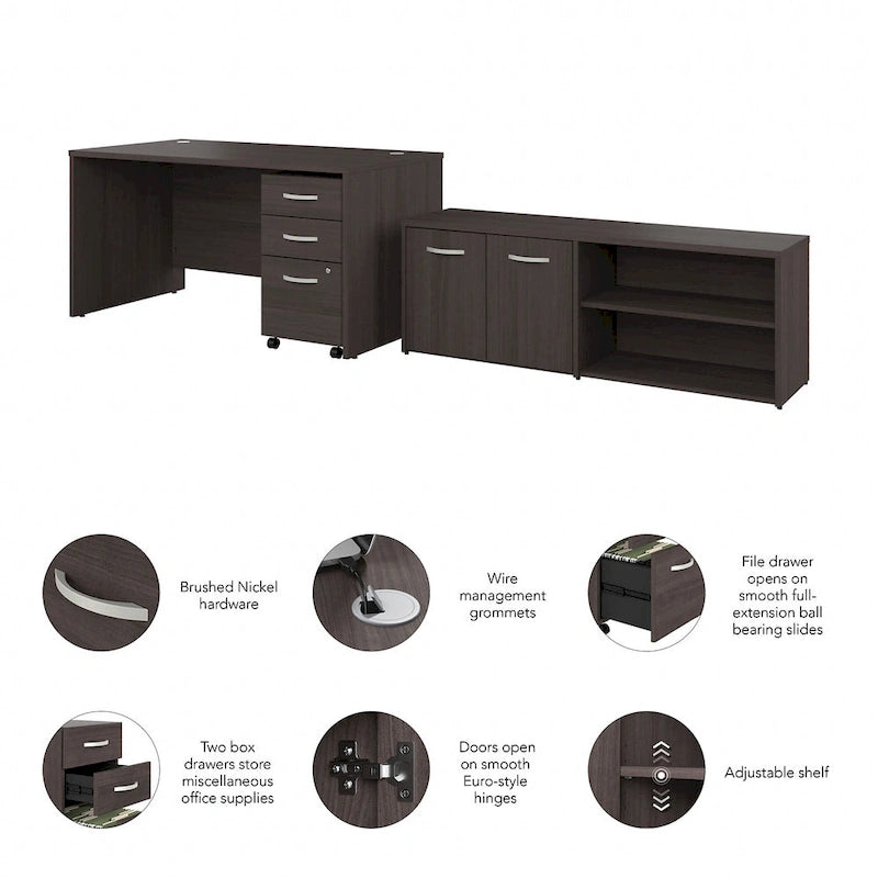 Bureau de 60 pouces (avec retour et caisson)