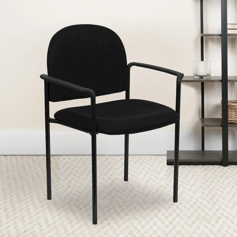 Comfort Stackable Steel Side Reception Chair with Arms