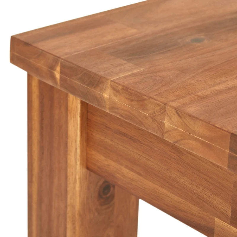 Banc TV en bois d'acacia massif, meuble multimédia pour salon, capacité de charge de 68 kg