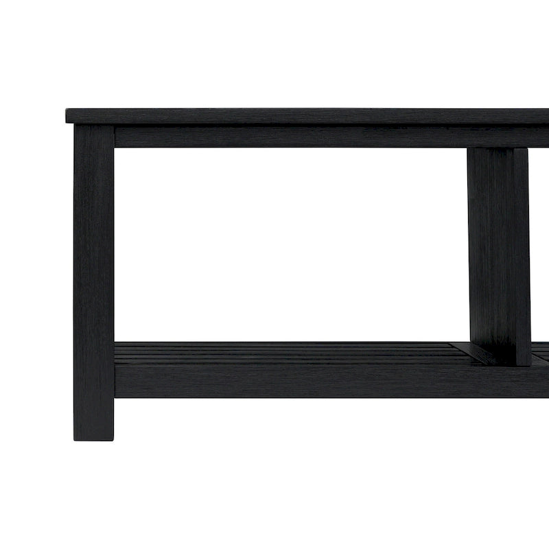Banc TV en bois d'acacia massif, meuble multimédia pour salon, capacité de charge de 68 kg