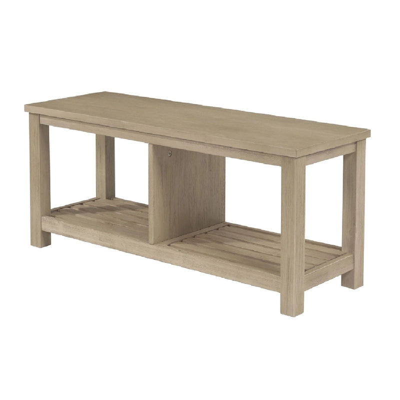 Banc TV en bois d'acacia massif, meuble multimédia pour salon, capacité de charge de 68 kg