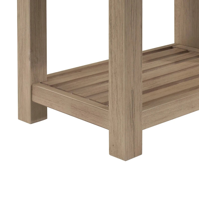 Banc TV en bois d'acacia massif, meuble multimédia pour salon, capacité de charge de 68 kg